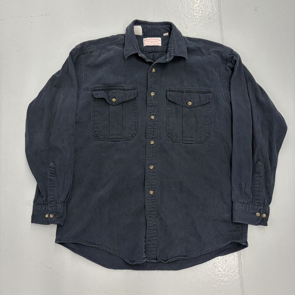 Vintage 90s Filson Navy Twill Canvas Button Up Shirt